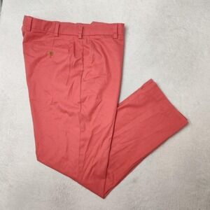 Brooks Brothers Pants Mens 36x30 Red Chino Slim Milano Cotton Stretch Tapered‎
